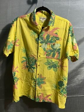 Billabong Yellow Tropical Floral Camp Shirt